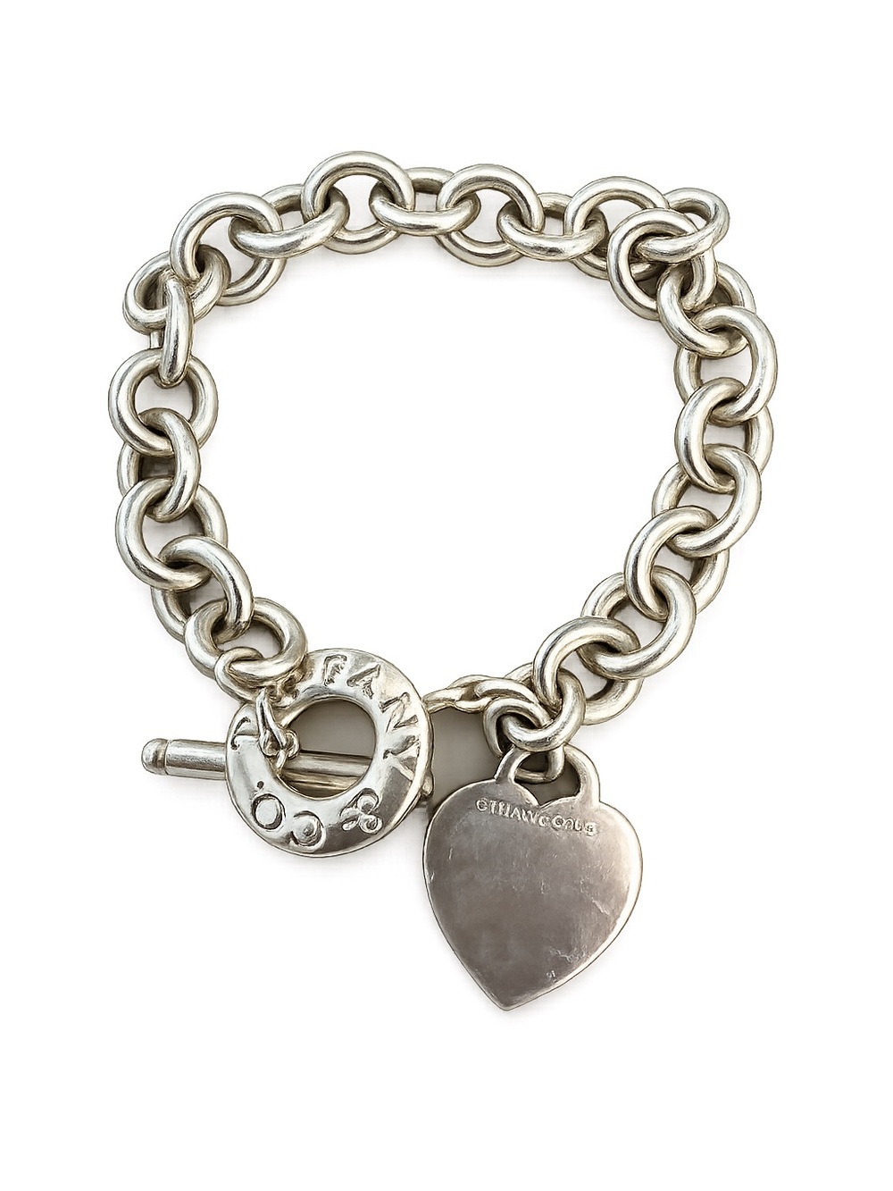 Tiffany & Co. Return to Tiffany Heart Tag Toggle Bracelet Sterling Silver
925